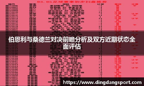 k1十年体育品牌伯恩利与桑德兰对决前瞻分析及双方近期状态全面评估